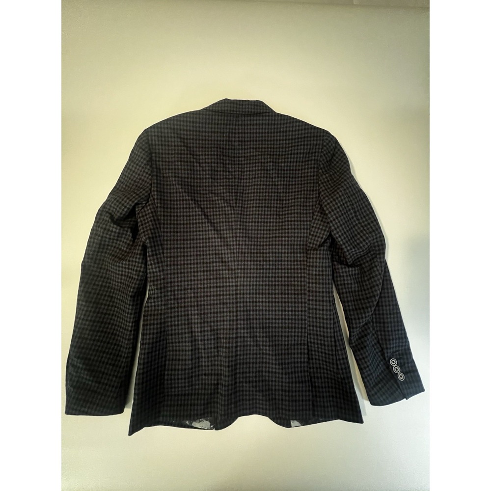Paisley & Gray Slim Fit Blazer 36R Gray Check Butterfly Lining Sport Coat - Picture 10 of 11